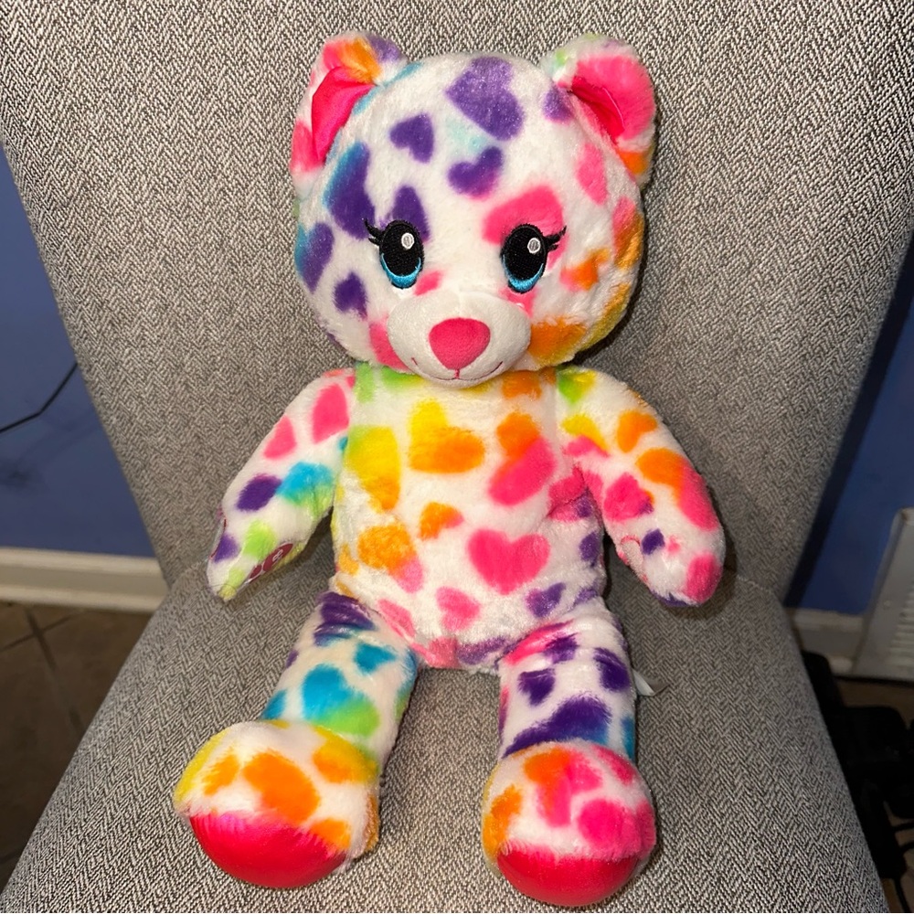 Build-A-Bear Workshop RAINBOW FRIENDS 16" Pastel Cat Plush Glitter stuffed toy